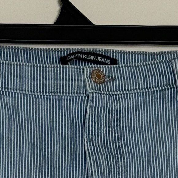 Calvin Klein Jeans Pants - Vintage 1990’s Shorts ~ Calvin Klein Blue And White Striped , High Rise Size 16